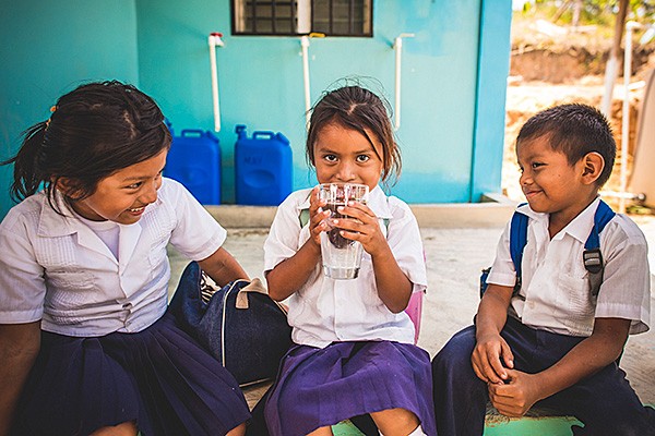 Water Mission Girls Drinking Water